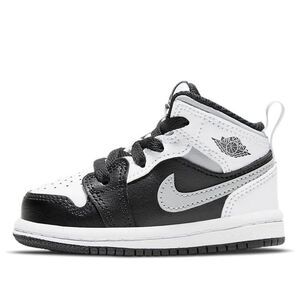 New Air Jordan (TD) 1 Mid 'White Shadow' 640735-073 Toddler Size 5C